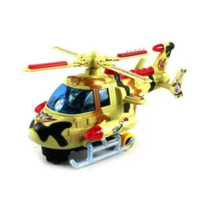 VT Turbo Hero Gunship Battery Operated Bump and Go Toy Helicopter w/ Awesome Flashing Lights, Sounds, Will Change Direction on Contact (Colors May Vary)