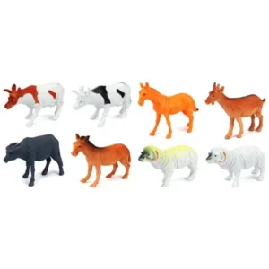 Farm Animals 8 Piece Toy Animal Figures Playset, Includes a Variety of Animals