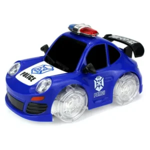 Super Police Coupe Battery Operated Bump and Go Toy Car w/ Ultra Bright Head Lights, Sounds (Colors May Vary)