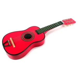 Fun Factory Classic Acoustic Beginners Children's Kid's 6 Strings Toy Guitar Instrument w/ Guitar Pick, Extra Guitar String (M. Pink)