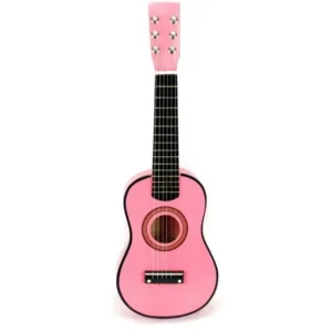 Acoustic Classic Rock 'N' Roll 6 Stringed Toy Guitar Musical Instrument w/ Guitar Pick, Extra Guitar String (Pink)