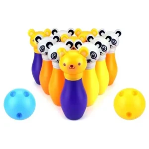 Funny Animal Bowling Children's Kid's 12 Piece Toy Bowling Playset w/ 10 Pins, 2 Bowling Balls