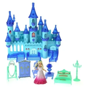 My Dream My Beauty Battery Operated Toy Castle Dollhouse w/ Light up Effects, Music, Doll Princess Figure, Furniture, & Accessories