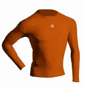 McDavid Classic 894 Men's Front Logo Long Sleeve Mock Neck Shirt Texas Orange L