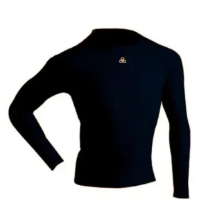 Mcdavid Classic 894 Men'S Deluxe Long Sleeve Mock Neck T-Shirt Black X-Small