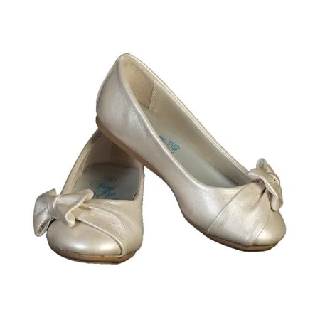 Girls Ivory Bow June Special Occasion Dress Shoes 11-4 Kids