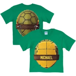 Personalized Teenage Mutant Ninja Turtles Turtle Shell Youth Green T-Shirt