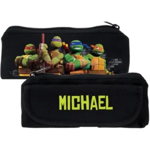 Personalized Teenage Mutant Ninja Turtles Protect Black Pencil Case