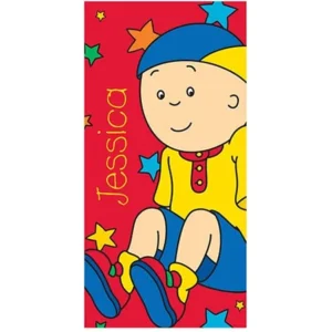 Personalized Caillou Sitting in the Stars Beach Towel
