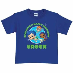 Personalized Bubble Guppies Birthday Boys' Royal Blue T-Shirt