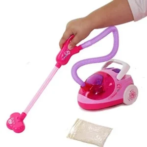 Dazzling Toys Toy Vacuum Cleaner - Pretend Play Housekeeping Clean up Toy Vacuum Cleaner with Real Suction - for Kids Ages 3 and Up - Perfect for Little Girls