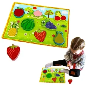 Dazzling Toys Kids Favorite Various Fruits Wooden Puzzle.