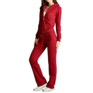 TheLovely Women French Terry Activewear Sweatsuits Set w/ Zip Up Hoodie Jacket