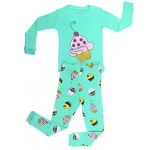 Elowel Girls Cupcake 2 Piece Pajama Set 12-18 Months