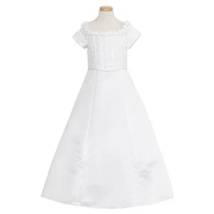 Rain Kids Toddler Girls 3T White Floral Off Shoulder Flower Girl Dress