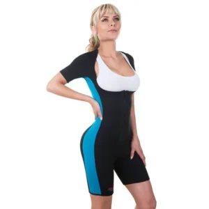 Neo Sweat Slimming Sauna Body Suit Sports Neoprene with Sleeves Shaper for Gym Yoga Aerobics Run Workout 304 Small