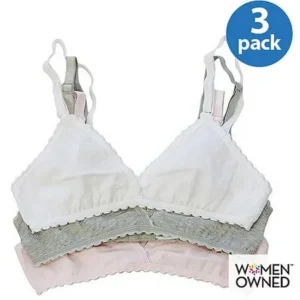Fruit of the Loom Girls' Bralettes, Style 94038, 3-Pack