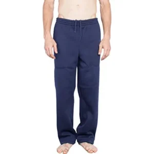 Activewear Sweatpants For Men | Big and Tall Mens Drawstring Elastic Waist Pants (Navy,X-Large)