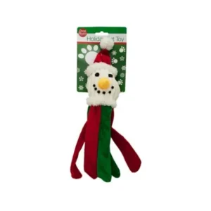 Plush Holiday Dog Toy with Crinkle Strips