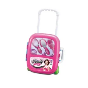 LightaheadÂ® Childrenâ€™s Beauty Play Set with 8 Accessories - Kids Beauty Fashion Case on Wheels