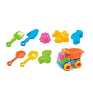 LightaheadÂ® Beach Toys Playset for Kids with 9 pcs accessories Children Car Beach Sand Toys Set