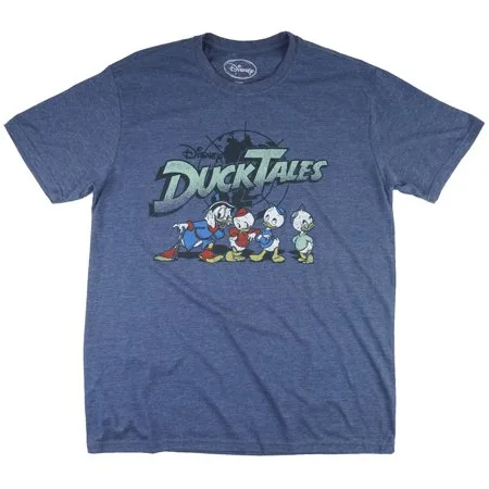 Disney Duck Tales T-Shirt Heather Blue Mens Disneyland Top