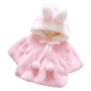 Baby Infant Girls Fur Winter Warm Coat Cloak Jacket Thick Warm Clothes