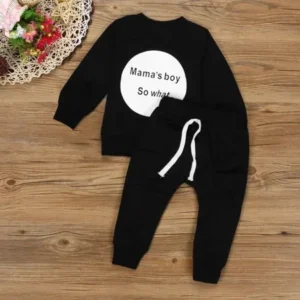 Toddler Kids Baby Girls Boys Outfit Clothes Long Sleeve T-shirt Tops+Pants 1Set
