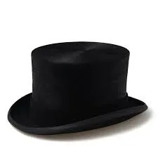 Steampunk Top Hat-Black Felt Top Hat, Costume Dress Up Party Hat for Halloween and Cosplay for Adults and Big Kids