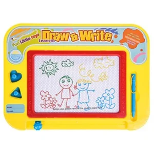 Magna Doodle Magnetic Drawing Board for Kids 4 Color Zones Erasable Sketching Writing Pad Stationery Educational Toy for Gifts Includes a Stylus Pen and 2 Stamps