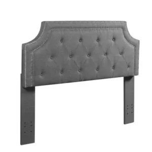 Best Quality Furniture Linen Panel Headboard, Queen or Full Size Bed Frame & multiple colors