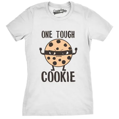 Womens Tough Cookie Funny Fitness Food Tshirt For Ladies