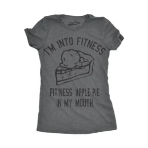 Womens Fitness Apple Pie In My Mouth Tshirt Funny Thanksgiving Food Tee For Ladies