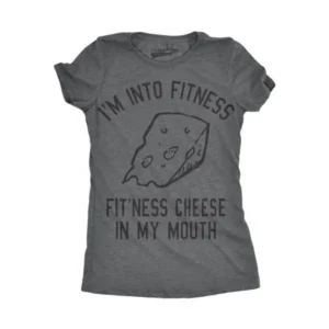 Womens Fitness Cheese In My Mouth Tshirt Funny Queso Tee For Ladies