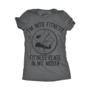 Womens Fitness Plate In My Mouth Tshirt Funny Thanksgiving Food Tee For Ladies