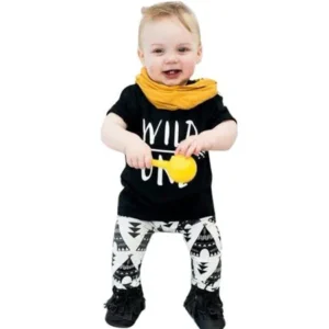 "VoberryÂ® 1Set Kids Toddler Boys Letter Print T-shirt+Shorts Trousers Clothes Outfits """" "" """