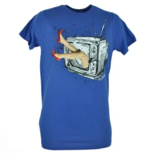 Tony Hawk Clothing Brand Graphic Girl TV Sketch Tshirt Blue Adult Tee 2XLarge