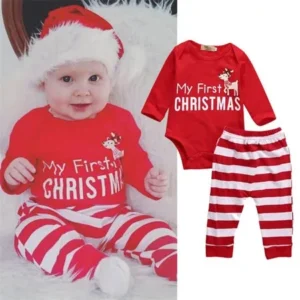 BinmerÂ® Hot Sale Christmas Newborn Baby Girls Boys Outfits Clothes 2Pcs Deer Romper+Pants Set