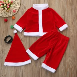 BinmerÂ® Hot Sale Toddler Kids Baby Boys Christmas Party Clothes Costume T-shirt+Pants+Hat Outfit