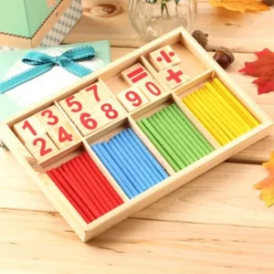 Math Manipulatives Wooden Counting Sticks Kids Preschool Educational Toys