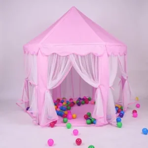 Pink Tents Play Tents for Girls Children Kids Play Tents Folding Toy Tent Pop Up Kids Girl Princess Castle Indoor House Kids Tent Playhouse(Gauze Material)