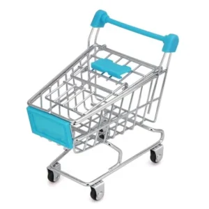 Creative Desktop Shelves MINI Shopping Cart Kids Toy Puff Storage Rack