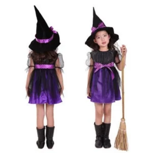 Toddler Kids Baby Girls Halloween Clothes Costume Dress Party Dresses+Hat Outfit