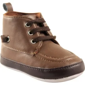 Luvable Friends Newborn Baby Boys High Top Boat Shoe