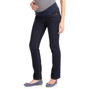 Oh! Mamma Maternity Demi-Panel Super Soft Straight Leg Jeans