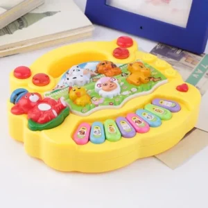 Baby Kids Musical Educational Animal Farm Piano Developmental Music Toy Gift,yellow