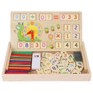 Kids Children Wooden Educational Toy Baby Multi-functional Numbers Learning Box Puzzle Toys