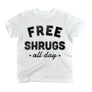 Free Shrugs All Day Funny Kid Humor Style Cool Fashion Novelty-Youth T-Shirt