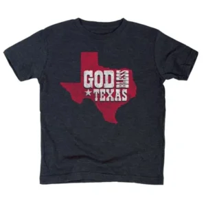 Vintage Style God Bless Texas USA Patriotic Country Childrens T-Shirt