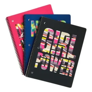 Girl Power Spiral Notebooks, 3 Pack